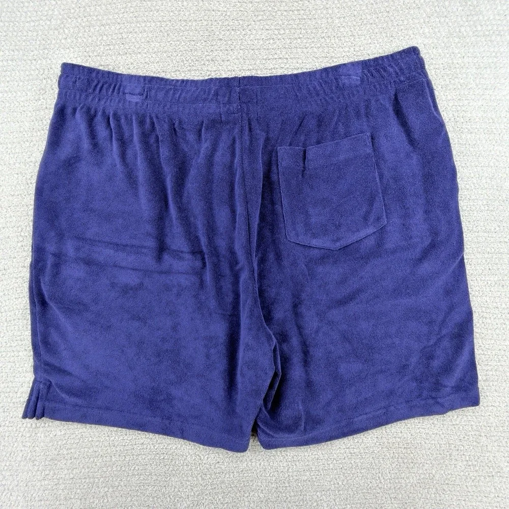 NWT Polo Ralph Lauren Terry Cloth Lounge Shorts XXL Navy Cotton Drawstring